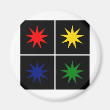 Star Pop Art V2 Refrigerator Magnets