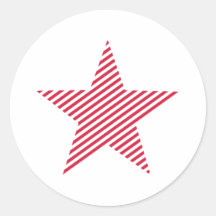 Star Round Stickers