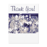 Star-shaped Flowers Sparkle, Postcard Greeting