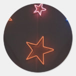 Star shaped neon lights sticker