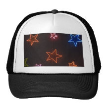 Star shaped neon lights trucker hats