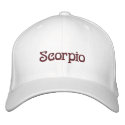 STAR SIGNS - SCORPIO embroidered hats