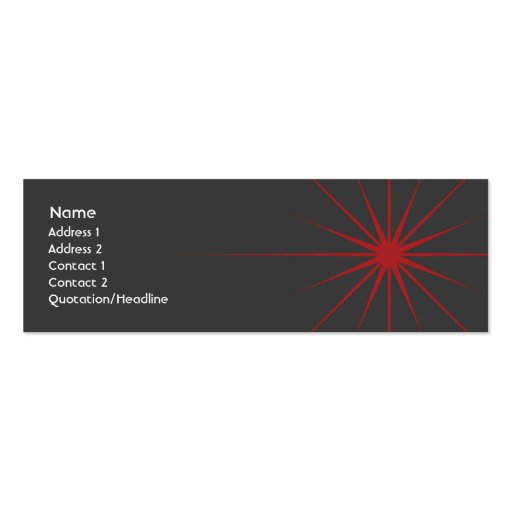 Star - Skinny Business Card Template