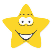 Star Smiley Face Stickers