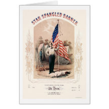 Star Spangled Banner Lithograph by P.S. Duval 1861 Greeting Cards