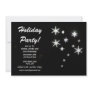 Star Sparkle Black Holiday Party Custom Invite