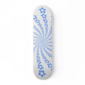 Star Spiral: Blue Stars: Skateboard