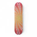 Star Spiral: Pink & Orange: Skateboard