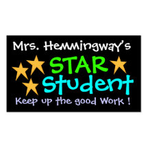 Star Student Certificate by SRF Business Card