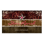 Star Suede Business Card Leopard Brown H