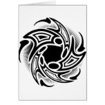 Star Swirl of Arrows Greeting Cards