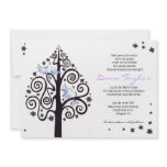 Star Tree Jewish Baby Naming Invitation Hebrew