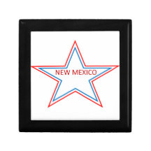 Star with New Mexico in it. Trinket Box