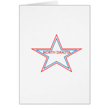 Star with North Dakota in it. Cards