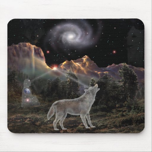 Star Wolf Mouse Mat