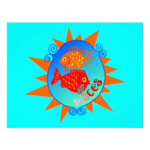 Starburst Pisces Personalized Announcements
