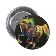 starburst pony small pinback button