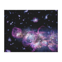 Starburst Stellar Fireworks Finale Outer Space Stretched Canvas Print
