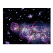 Starburst Stellar Fireworks Finale Outer Space Postcard