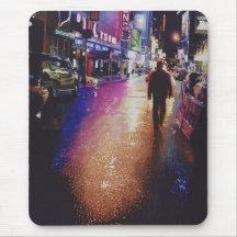 "Stardust" New York Scene Watercolor Painting Mouse Pad