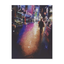 "Stardust" New York Scene Watercolor Painting Post Card