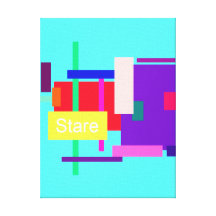 Stare Aqua Gallery Wrapped Canvas