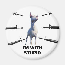 StareGoats, I'M WITH STUPID Magnet