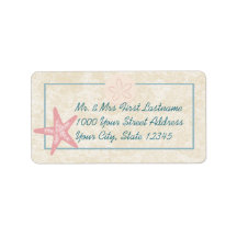 Starfish Beach Address Custom Address Label