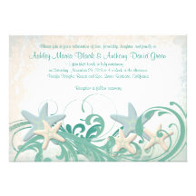 Starfish Beach or Destination Wedding Invitation
