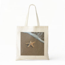 Starfish by the beach bag