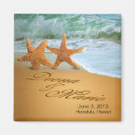 Starfish Couple ASK ME TO PUT NAMES IN THE SAND Refrigerator Magnet