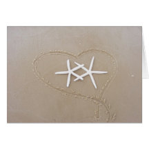 Starfish in Heart Card