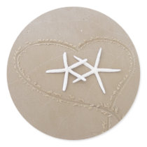 Starfish in Heart Sticker