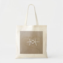 Starfish in Heart Tote Bag