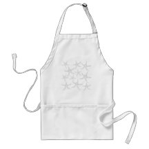 Starfish Pattern in Light Grey and White Aprons