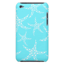 Starfish Pattern in Turquoise and White. iPod Touch Case-Mate Case
