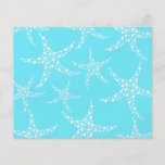 Starfish Pattern in Turquoise and White. Flyers