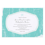 Starfish Rustic Beach Wedding Invitations