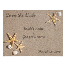 Starfish Save the Date invitations