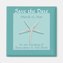 Starfish Save the Date Magnet