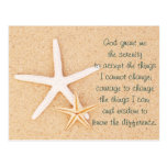 Starfish Serenity Prayer Postcard