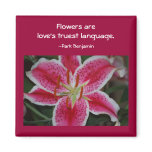 Stargazer Lily Inspirational Magnet