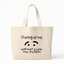 Staring At Me Will Not Cure My Autism (Face) Canvas Bag