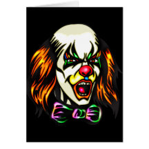 Staring Evil Clown Cards