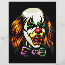 Staring Evil Clown Full Colour Flyer