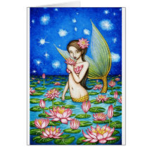 Starlight Lily Mermaid Card