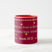 Starlit coffee cup with hope in the Lord verse! Coffee Mug
