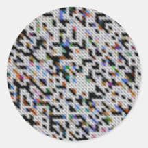 Starmap 4 round sticker
