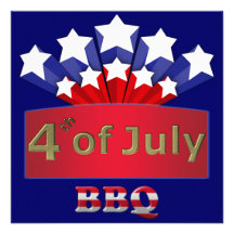 Starry 4th of July BBQ Invitation Template