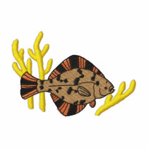 Starry Flounder Embroidered Shirt